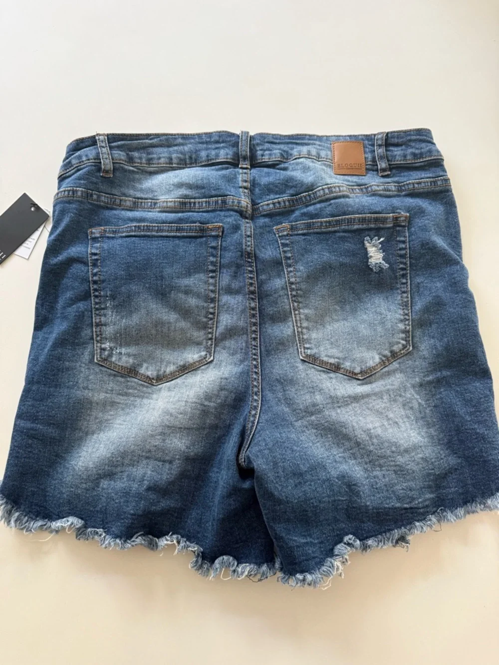 NWT Eloqui Distressed Denim Shorts